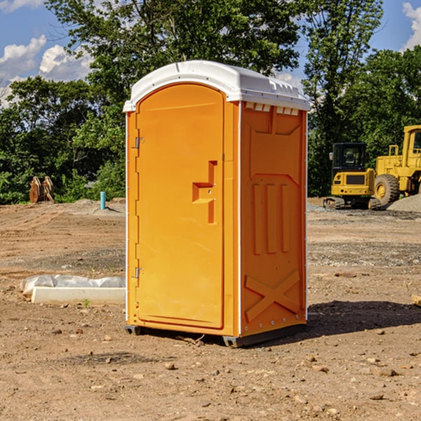 how often are the portable restrooms cleaned and serviced during a rental period in Dundee New York